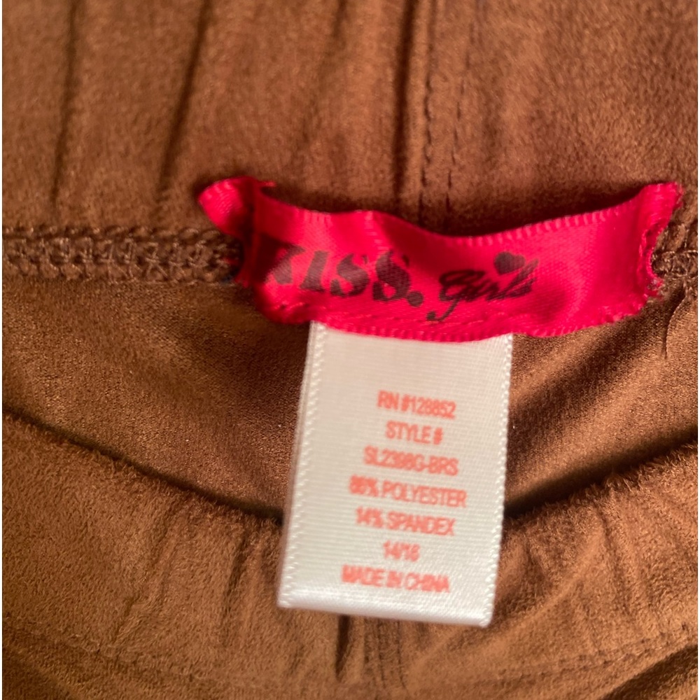 Girls Faux Suede Leggings - Picture 2 of 2